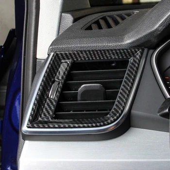 ABS stredovej Konzoly odvzdušňovací Rám Dekorácie, Nálepky Auto Styling Pre Audi Q5 FY 2018 2019 LHD Uhlíkových Vlákien Farba Interiéru