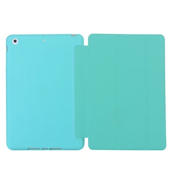 Pre iPad Mini Prípade Kremíka Tri-fold TPU Silikónový Kryt Candy Farby Ultra Slim PU Kožené, Silikónové Späť puzdro pre iPad mini 1 2 3