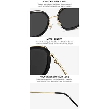 HEPIDEM Okrúhle slnečné Okuliare Ženy 2020 Luxusný Dizajn Značky Jemné Módne Zliatiny Acetát Slnečné Okuliare Mužov s Nylon Objektív gm 9135