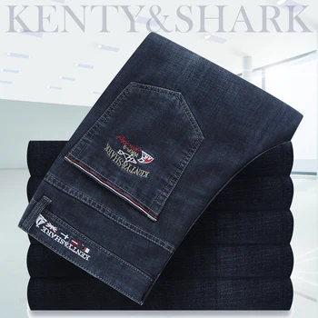 2019 Nové Kenty Shark Ležérne pánske džínsy rovno módne džínsy bavlna farbou mužov kvalitné džínsy, nohavice 911#