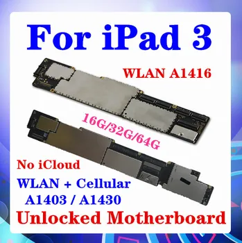Pre IPad 3 Doske WiFi Verzia A1416 Mobilnej Verzii A1403/A1430 základnej Dosky Pre Nový IPad Čisté 16gb/32gb/64gb