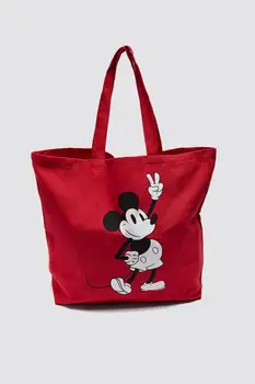 Lady taška cez rameno s Vysokou kapacitou mickey mouse canves kabelka cartoon nákupní taška Disney big bag