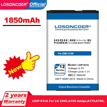 1850mAh LGIP-531A Batéria pre LG 236C,A100 Amigo,A170,C195,G320GB,GB100,GB101,GB106,GB110,GB125,GM205,GS101,KG280,KU250