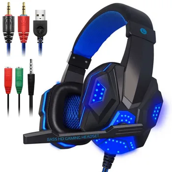 Káblové Slúchadlá Prepnúť Počítač Professional Bass Hráč Pre PS4 Prepínač Xbox Herný Headset S Mikrofónom LED Svetlo PC Telefónu Headset