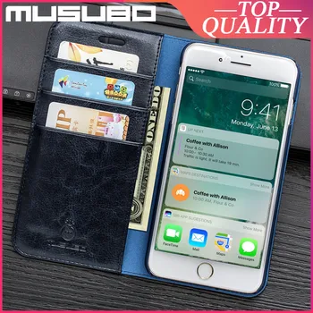 Musubo Originálne Kožené puzdro Pre iPhone SE 2020 8 Plus 7 Plus 6 6s XR Xs Max Luxusné Kryt 12 Pro Max 11 Kartu Peňaženky Fundas