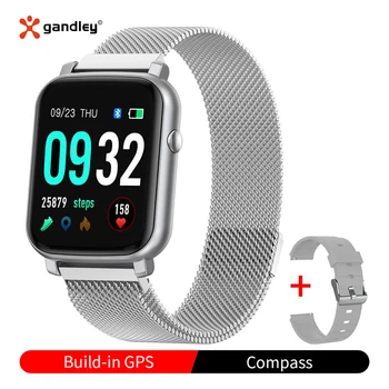 GANDLEY F1 Smart Hodinky Fitness Tracker Správu Pripomienku, Vodotesný IP68 Ženy Móda Kapela Mužov Smartwatch pre Android iOS