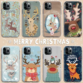CASEIER Vianočné Prípadoch Pre Oneplus Nord 8 Pro 7 Pro Vianočné Cartoon Elk Série Zadný Kryt Telefónu Prípadoch Pre Oneplus 6 7 8 7T 6T