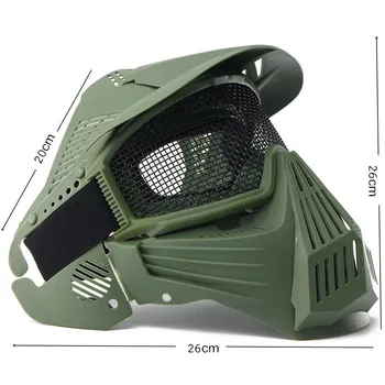 Taktické Paintballové Masky s Bezpečnostné Okuliare Outdoor Priedušná Lov, Streľbu Maska Vojenské Plnú Tvár Bezpečnosti Airsoft Chrániť
