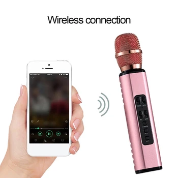 K6 Ručné Bezdrôtové Bluetooth Kondenzátorových Mikrofónov Karaoke Reči Mikrofón Reproduktor
