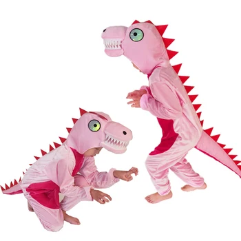 Dieťa Dinosaurus Kigurumis Zelené Zviera Cartoon Cosplay Kostým Detská Kombinéza Chlapec Dievča Deti Ružová Flanelové Pohodlné Fantázie Fáze