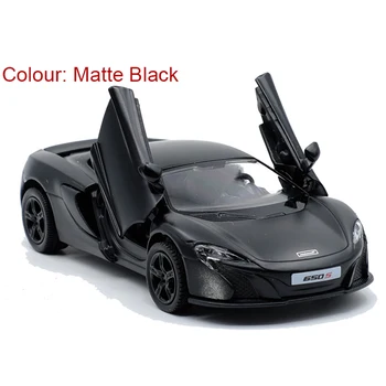 RMZ MESTA 1:36 McLaren 650S v Pohode Čierne Športové Auto Zliatiny Diecast Model Auta, Hračka S Vytiahnuť Späť Pre Deti, Darčeky, Hračky Zber