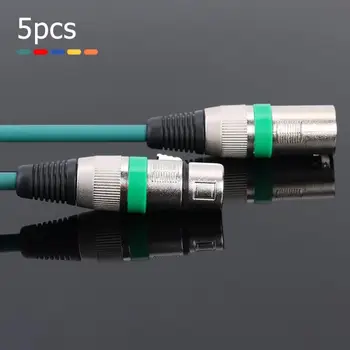 5 ks 3Pin XLR Kábel mužmi a M/F Fólia+Pletená Tienený Audio Kábel Pre Mikrofón Mixér Zosilňovač, 1 m/1,8 m/3 m