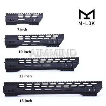 7 palcový MLOK handguard Free Float Super Slim ar 15 Handguard Quad Železničnej M-LOK handguard pre M4 M16