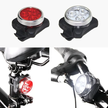 Vonkajšie Požičovňa nepremokavé KLASU 3 LED USB Nabíjateľné 4 Režimy Bicykli Noc rideFront Vedúci svetlo & Zadné zadné Svetlo