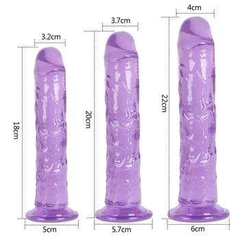 Erotické Mäkké Želatínové Dildo Análny Zadok Plug Veľké Veľké Veľkosti, Realistický Penis Silné prísavky Dick Sexuálne Hračky Pre Ženy Simulácia XL