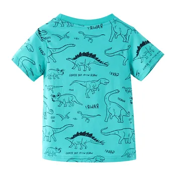 2020 Funnygame Deti, T košele s Dinosaurami Tlač Chlapci Bavlnené Oblečenie Letné Dievčatá Hore Zvieratá, Oblečenie pre Baby