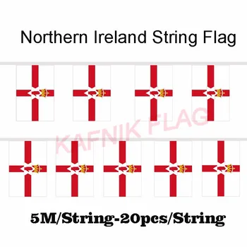 KAFNIK,5 m 20 tváre 14*21 CM Severného Írska String Vlajky Zástavy Bar Na Party Dekorácie/Svet Prípade, Karneval, Výzdoba