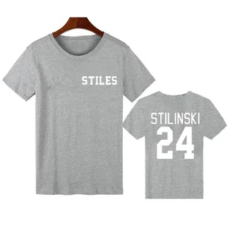 Vsenfo Teen Wolf STILES STILINSKI 24t-Shirts Muži Ženy Tumblr Košele Bavlna Krátky Rukáv Grafické Tshirts Streetwear T-Shirt