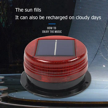 AOSONG Namontované Výstražné Svetlo Slnečné Blikajúce Svetlo Auto Strechy Magnetické Sacie