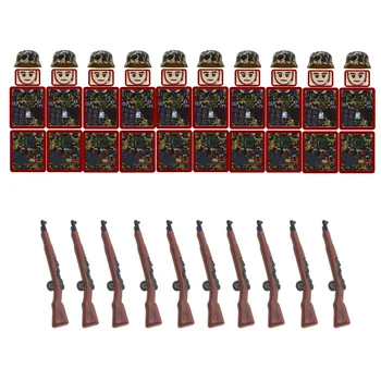 Stavebné Bloky Vojenské WW2 nemecká Zbraň Zbraň Armády Vojaci Príslušenstvo 98k Sovietskeho Mini Tehly Hračky Pre Deti Vianočný Darček
