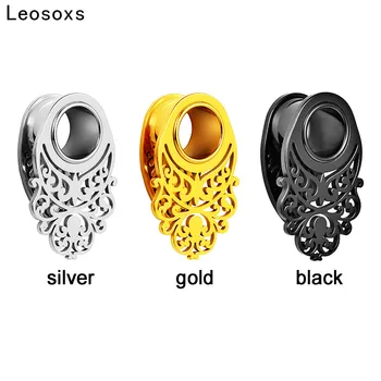 Leosoxs Nové Sedlo Tunel v Uchu Plug Piercing Krúžok Expander Ucho Meradlá 1 Pár z Nehrdzavejúcej Ocele 6-30 mm Módne Piercing Šperkov
