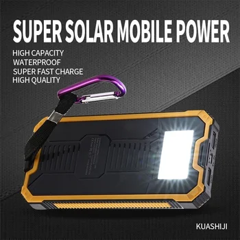 Obrovská Kapacita Solar Power Bank 50000mAh Dual-USB Nepremokavé Solar Power Bank Nabíjačka Pre Všetky Telefón Iphone Huawei Xiao