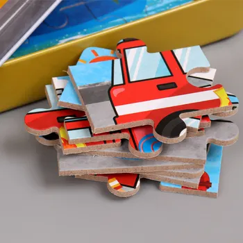 10 Štýlov Deti obrazová Skladačka Cartoon 4 v 1 Puzzle Kovov Železa Box 3D Drevené Puzzle Skoro Vzdelávacie Hračky pre Deti Drevené Hračky