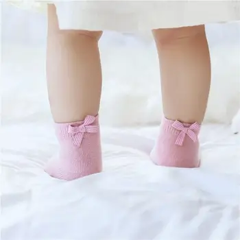 3Pairs/veľa Novorodenca Ponožky s Krídlami Bavlna Proti Sklzu Baby Ponožky pre Dievčatá Princezná Ponožky Dieťa Dieťa Boys Tuhé Členkové Ponožky