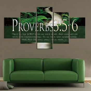 Moderný Štýl Verš Z Biblie Na Multi Plátno Na Maľovanie Príslovia Plagát, Tlač Dekor Wall Art Obrázky Domova Spálne