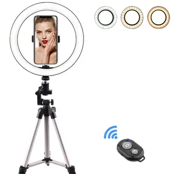 10 inch Selfie Krúžok Svetlo s 39.40 palcový Statív Stojana a Držiaka Telefónu pre make-up Live Stream, LED Fotoaparátu Krúžok Svetlo pre Vlog