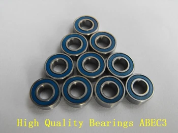 10PCS 4X8X3 Modrá gumové ložiská MR84 2RS ABEC3 Model ložiská
