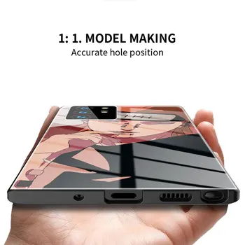Tvrdené Sklo Telefón puzdro Pre Samsung Galaxy Note 20 Ultra 5G 8 9 10 Plus Anime Naruto Oči Pevného Späť Shell Kryt Coque Fundas