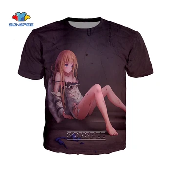 SONSPEE Dievčatá Frontline T-shirts Ženy Muži 3D Tlač Sexy Žena Kreslený Obrázok Tričko Japonskom Anime Tričko Ležérne Oblečenie Harajuku