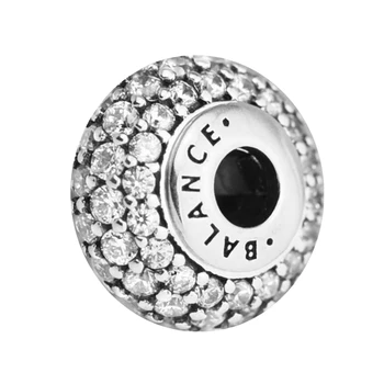 Zostatok Charms Perličiek Pripraviť CZ Kamene vhodné Na podstatu Kúzlo Náramky 925 Sterling Silver Šperky pre Ženy DIY Striebro 925