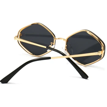 Peekaboo kosoštvorec slnečné okuliare pre ženy kovový rám uv400 zlato retro slnečné okuliare pre mužov brown black darčeky na narodeniny 2021