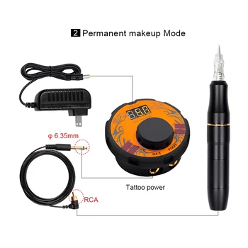 Profesionálne Tetovanie Stroj Kit Permanentného make-upu stroj Set s 2 Vedúci LCD Tetovanie Energie Pre Tetovanie Tattooist Začiatočník