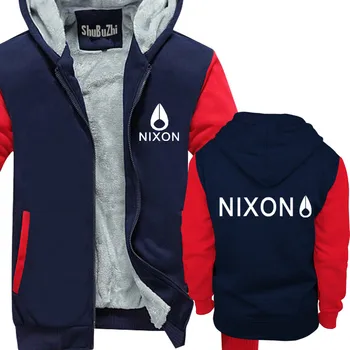 Muži hoody Camiseta Nixon black mužov hrubé fleece hoody teplé hoodies zimná bunda mužský kabát euro veľkosť drop shipping