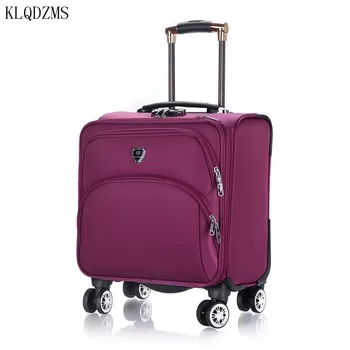 KLQDZMS 18-palcové Nepremokavé oxford podnikanie Mužov cestovný kufor vysokej kvality koľajových batožiny spinner vykonávať na vozík tašky
