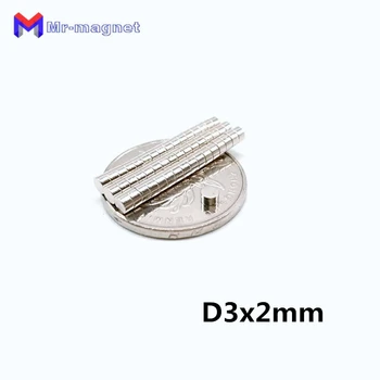 1000pcs 3x2mm magnet Mini Super Silný Magnet D3X2 Kolo Vzácnych Zemín Neodýmu Magnety 3*2 mm Vysoká kvalita neodýmu magnet Dia3x2