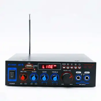 HIFI 2 800W Výkon bluetooth Audio Zosilňovač 12/220V Domáce Kino Zosilňovače Zvuku s Diaľkovým ovládaním Podpora, FM, USB, SD Karty