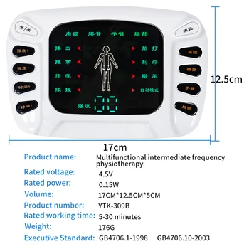 DESIATKY Elektrické Masér Svalový Stimulátor EMS Akupunktúra Masáž Digitálne Terapia Stroj Electrostimulator Zdravotnej Starostlivosti