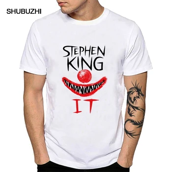 Bavlna Hororové Filmy Stephen King JE Klaun T Shirt Vám Bude Plávať Príliš Muža Topy Pennywise Balón Spider Krku Tričko