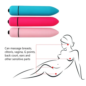 10 Rýchlosť Mini Bullet Vibrátor Masér G-spot Pošvy Stimulátor Klitorisu Dildo Vibrácií Sexuálne Hračky Pre Ženy Babydoll