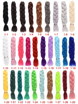 24 palcový Jumbo Rozšírenia Ombre Syntetický Výplet predlžovanie Vlasov Na Háčkovanie Pletenie vlasy Dve Tón Farbu farbených vlasov knôty