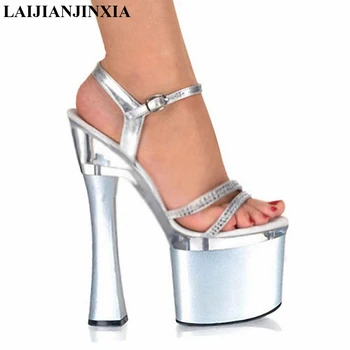 LAIJIANJINXIA Módne temperament 18 cm vysoké podpätky, topánky počas voľného času topánky dámske sandále na Platforme
