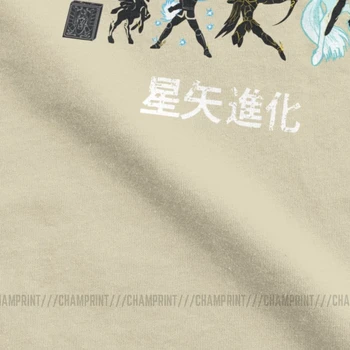 Seiya Vývoj Mužov, T Košele Rytieri Zverokruhu Saint Seiya 90. rokov Anime Úžasné Tričká Krátky Rukáv T-Shirt Bavlna Plus Veľkosť