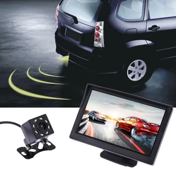 4.3 palcový TFT LCD Auto Zozadu Vozidla Fotoaparát Monitor Nepremokavé Nočné Videnie Cúvaní Zálohy Auto parkovacia Kamera