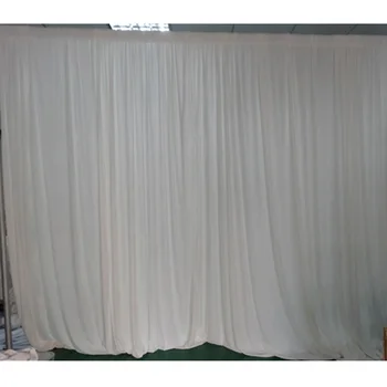 2 KS/veľa 3x3 m biele skladaný ice hodvábne svadobné pozadie závesy záves fáze výzdoba svadobných dodávateľov svadobné pozadia opony