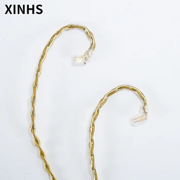 XINHS Slúchadlá Drôt 8 monokryštálov Core Meďou Plátované Zlatom MMCX/2 PIN/QDC/TFZ Slúchadlá Upgrade Kábel