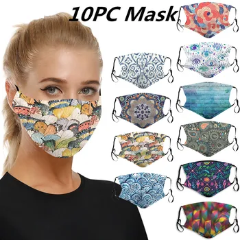 10 pc bočný Kryt Maska na Tvár Masku Umývateľný Opakovane Priedušná Strmeň Masky masques lavable adulte
